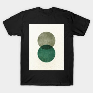 Circle Abstract - Green Texture T-Shirt